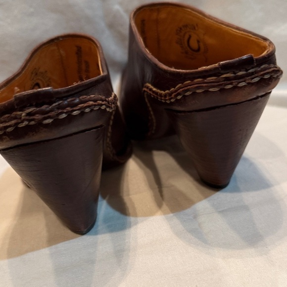 Women's Brown Leather Mules - Picture 6 of 11